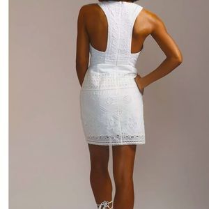 Maeve Eyelet Halter MIDI Dress